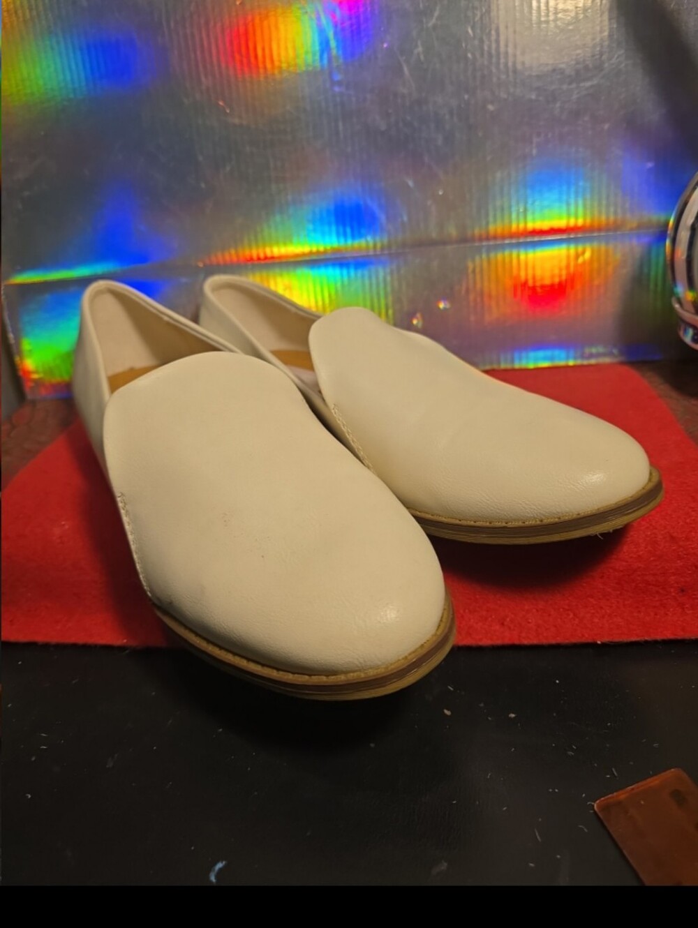 092826 Indigo Rd. Halen Women's Size 6 Slip-on Loafers NEW! White, pearl, cream